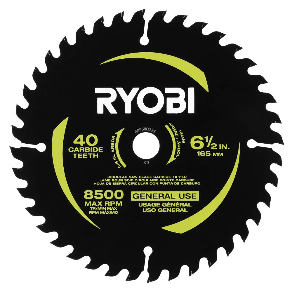 6-1/2" 40 Carbide Teeth General Purpose Circular Saw Blade