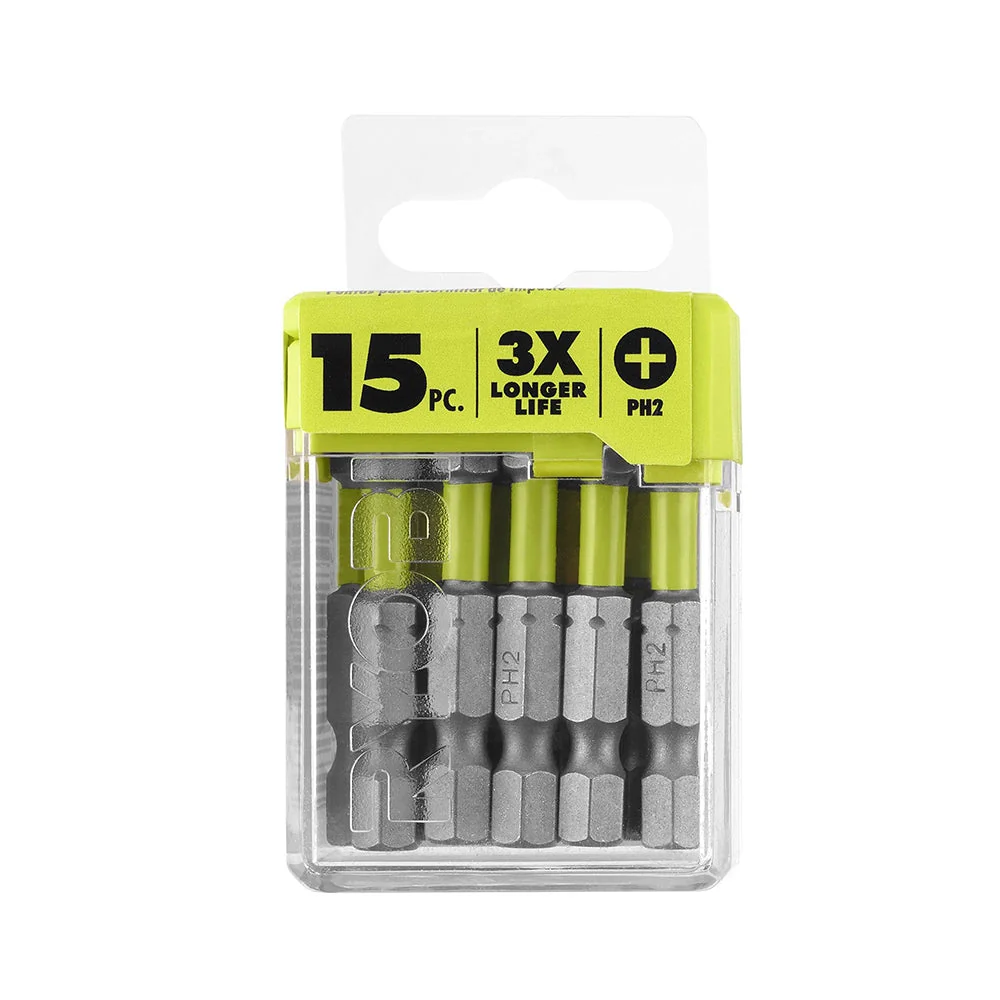 15 PC. 2" PH2 Impact Drive Bits