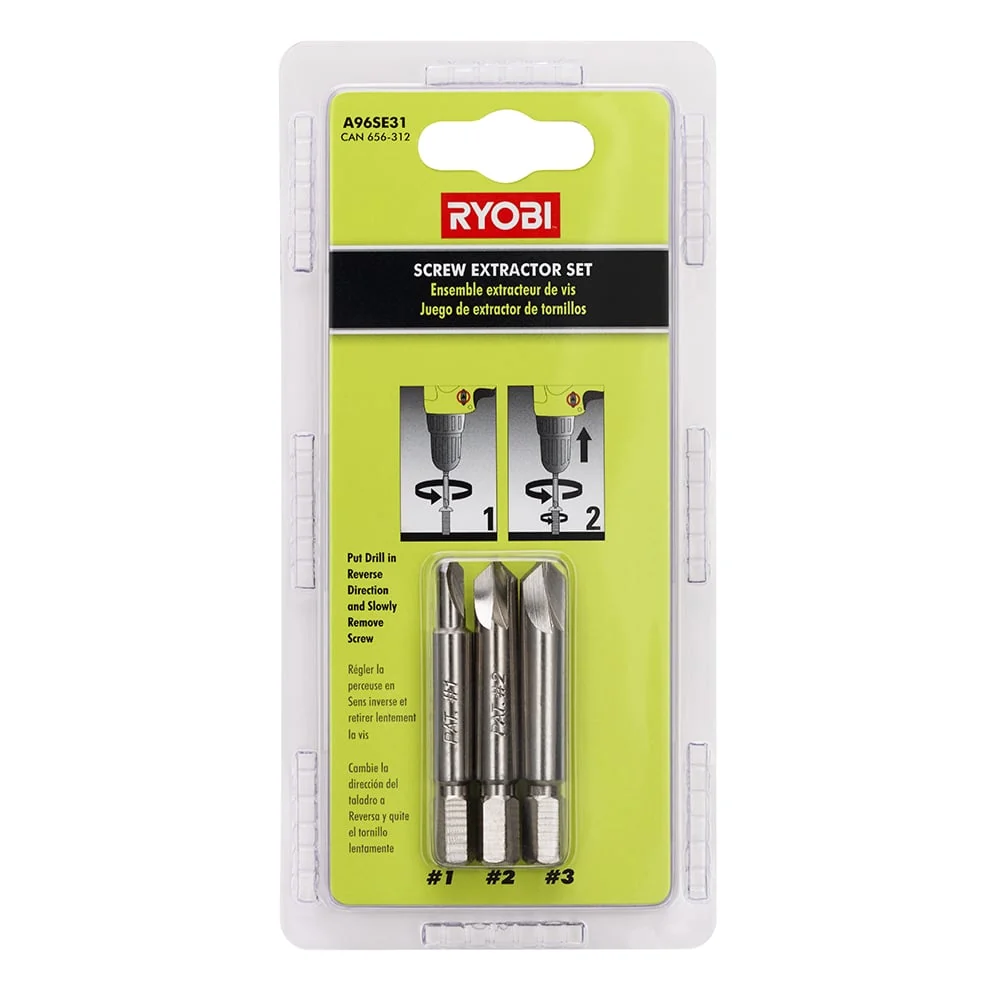 3 PC. Spiral Screw Extractor Set