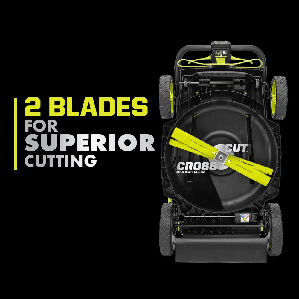 18V ONE+ HP Brushless WHISPER Series 20" Self-Propelled Dual Blade Mower Kit - Image 6