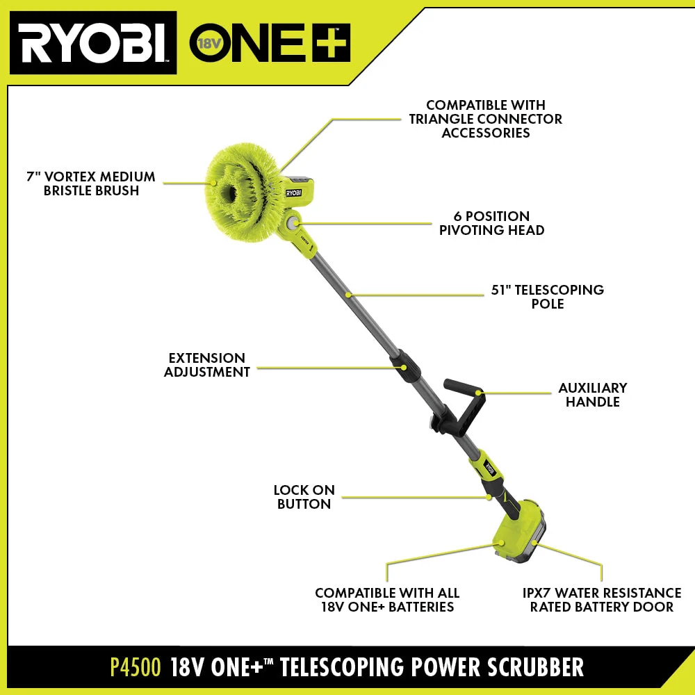 18V ONE+ Telescoping Power Scrubber - Image 2