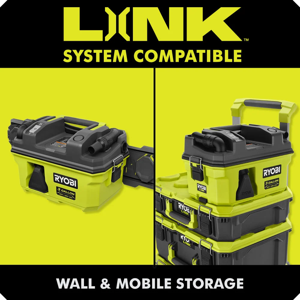 18V ONE+ LINK 3 Gallon Wet/Dry Vacuum - Image 7