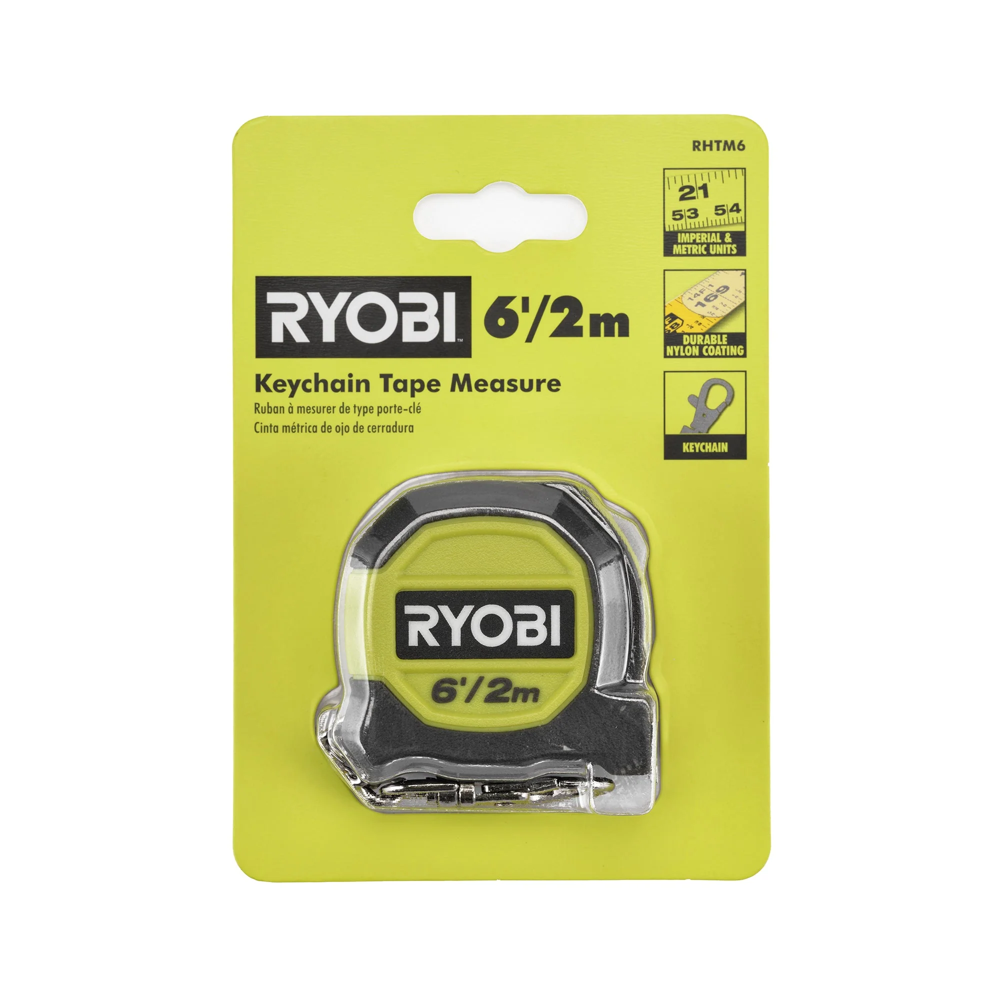 6'/2m Keychain Tape Measure