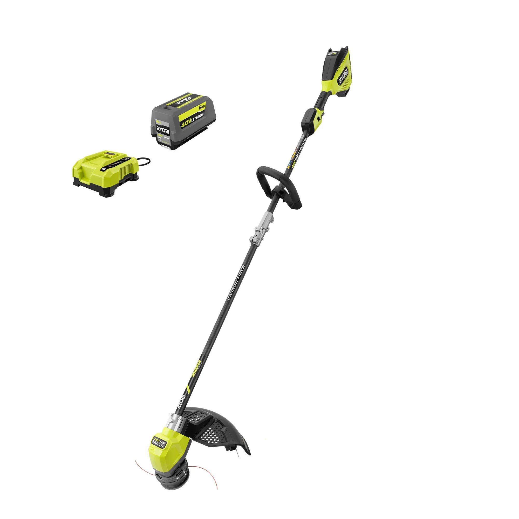 40V HP Brushless WHISPER Series 17" Carbon Fiber Shaft String Trimmer Kit