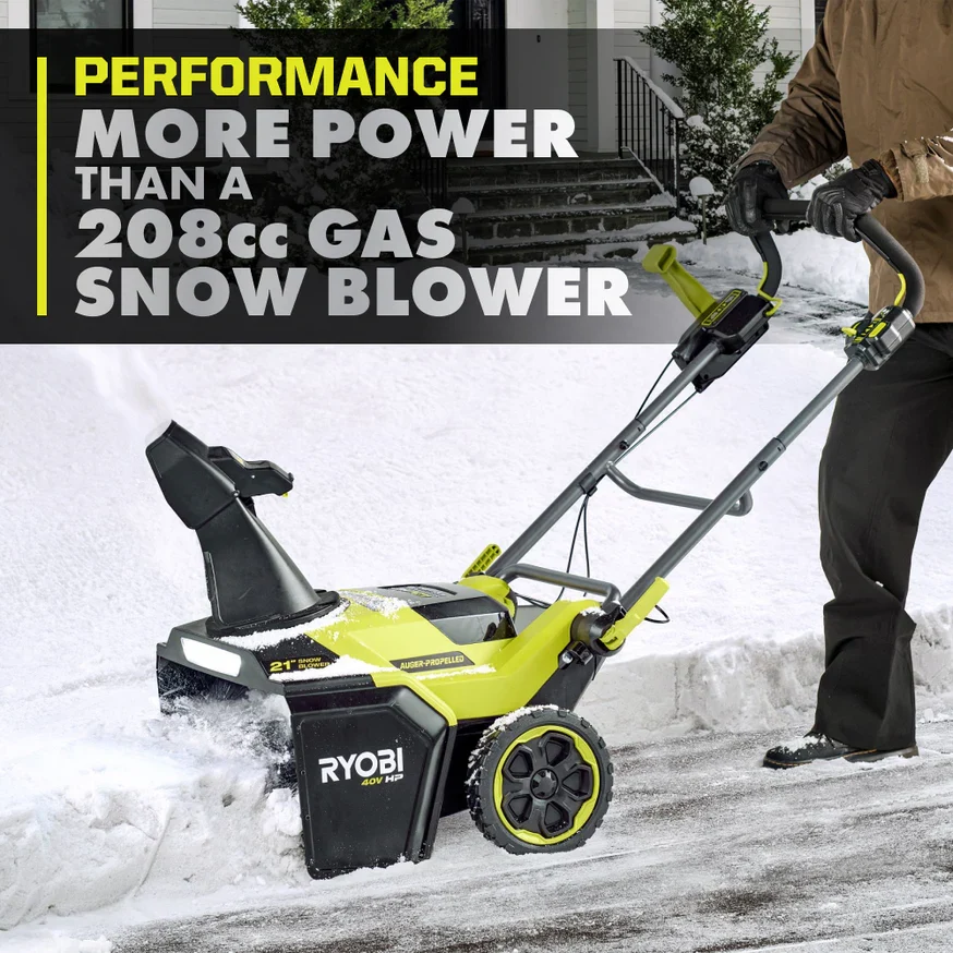 40V HP Brushless 21” Single-Stage Auger-Propelled Snow Blower Kit - Image 4